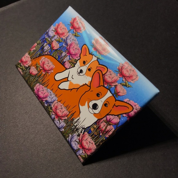 Corgis in the Garden Magnet Dog Art Gifts Decor - Picture 3 of 8
